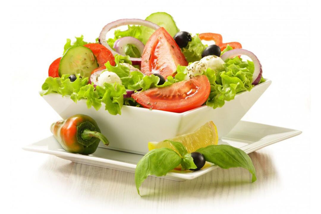 On days when you eat vegetables on a chemical diet, you can prepare a delicious salad