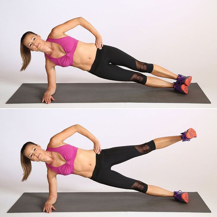 Side plank with leg raise