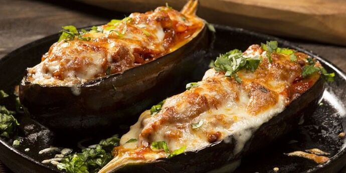Grilled eggplant on the egg diet